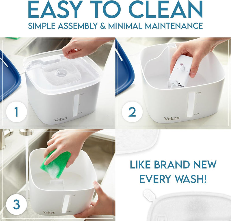Veken 2.8L Smart Pet Water Fountain